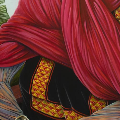 Title: "Frida, Germination" (Frida Kahlo)Technique: Oil on canvasSize: 170×130Aref Niazi, 2018